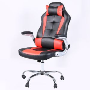 Contemporary Design Style Gaming Chair with Headrest and Adjustable Armrests