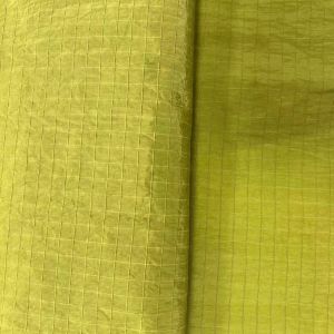 Water Repellent Coated Fabric Shiny Metal Coated 210D UHMWPE Gridstop Nylon for