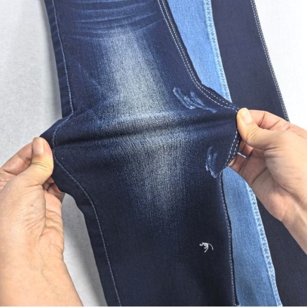 305GSM Hight Stretch Satin Denim Fabric with YARN DYED Pattern
