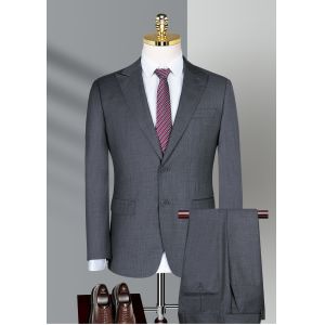 Regular Clothing Length Formal Men's Suits Woolen Slim Fit Single Breasted Suits
