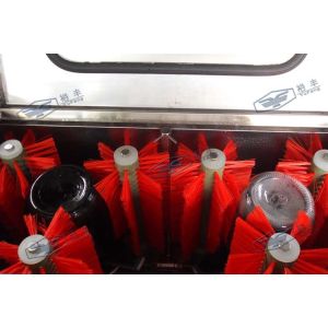 Double Heads Semi Automatic Glass Bottle Cleaning Machine For Beverage Filling