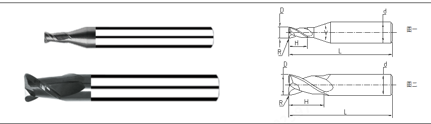 S50 Series Round Nose Mill 50mm-100mm Overall Carbide 4 Flute End Mills