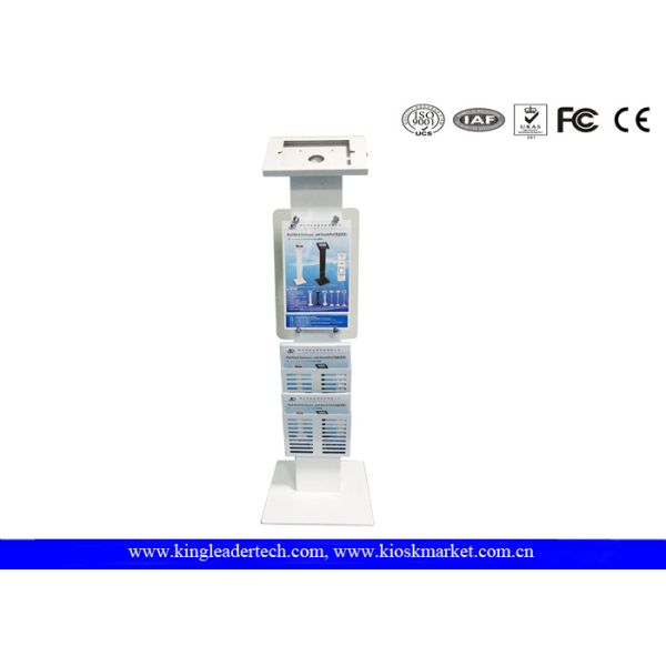 Quality Lockable Kiosk Freestanding Secure Ipad With Logo Panel Leaflet Rack for sale