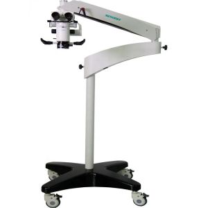 White Dental Operating Microscope Wirh 360 Degree Rotation Handle Compact Design