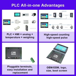 Original Integrated HMI Programmable Logic Controller 4.3 Inch