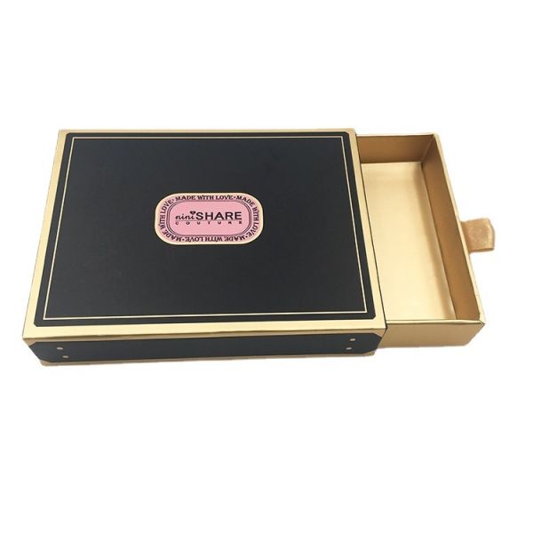 Custom Luxurious Folding Gold Foil Paper Beauty Drawer Wrapping Box for