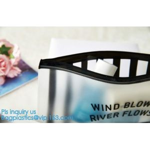 Frosted EVA custom clear PVC bath towel plastic zipper slider bags, Eco-friendly