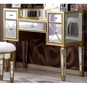 Unique design bedroom furniture sparkly mirrored dresser 5 drawers dressing