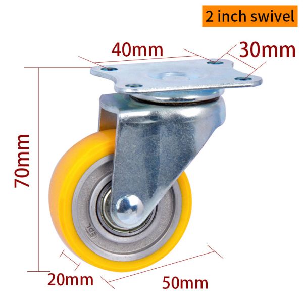 Aluminum Mini Swivel Caster Wheels 2 Inch Castor Wheels 262P-86A