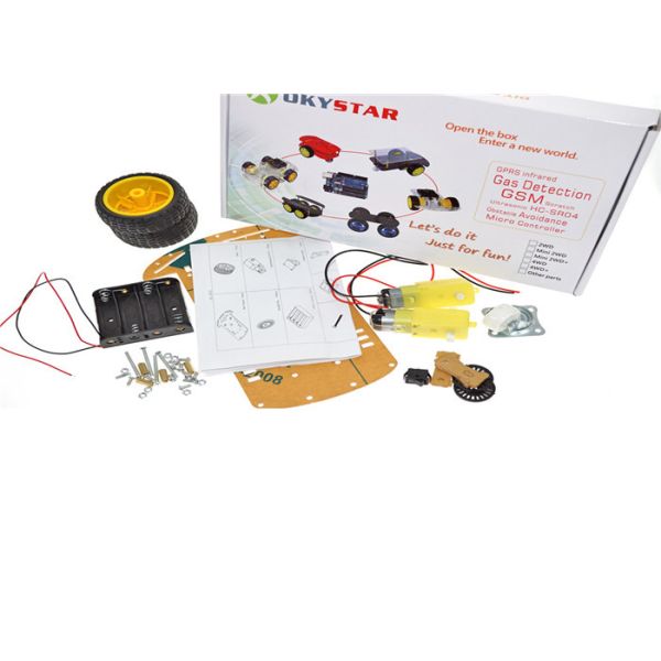 Line Tracing Arduino Car Robot Speed Encoder With Yellow Color OKY5038