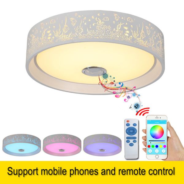 Bluetooth Led Lamp ceiling with loundspeaker for bedroom dimming LED Ceiling
