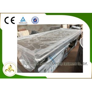 12 Seats Stainless Steel Rectangle Double Stoves Upper Fume Exhaustion