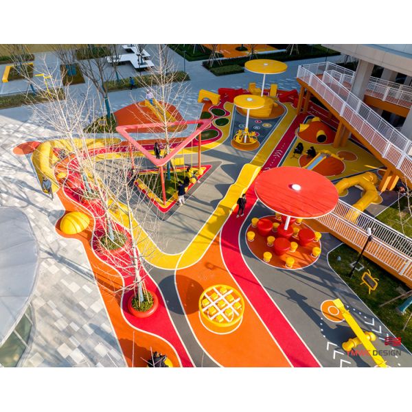 Outdoor Children's Playground Play and Decoration Planning with Custom Print Method