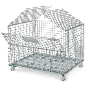 Wholesale Q235 Steel Stackable Wire Mesh Cages Heavy Duty Warehouse from china suppliers