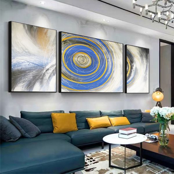 Support Base Canvas Materials Canvas Oil and Canvas Abstract Whirlpool Oil Painting for Hanging Modern Home Decor Art