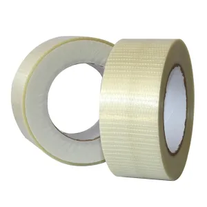 Wholesale Rubber Hot Melt Double Sided Bi Directional Fiberglass Mesh Crossed Tape For Shrink Packing from china suppliers