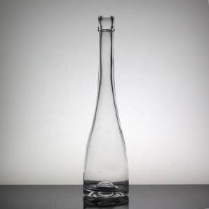 China Clear Glass Tall Thin Beverage Bottle for Long Neck White Spirit and Fruit Wine on sale