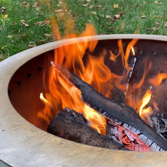 BBQ Outdoor Bonfire Portable Fire Pit , Double Wall 24 Inch Fire Pit