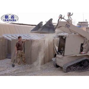 High Duration Military Barrier Gabion Stone Fence With Geotextile