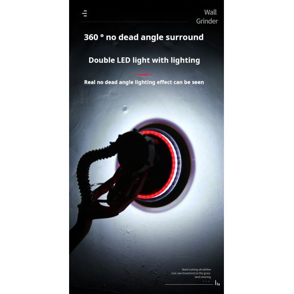 Lighting All-Round Drywall Sanding Machine 225mm With Speed Control Function