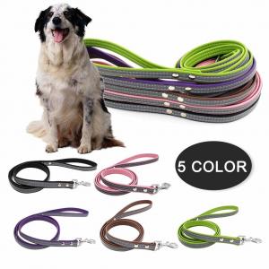 China Microfiber Material Waterproof Reflective Dog Leash Outdoor Walking Puppy Strap on sale