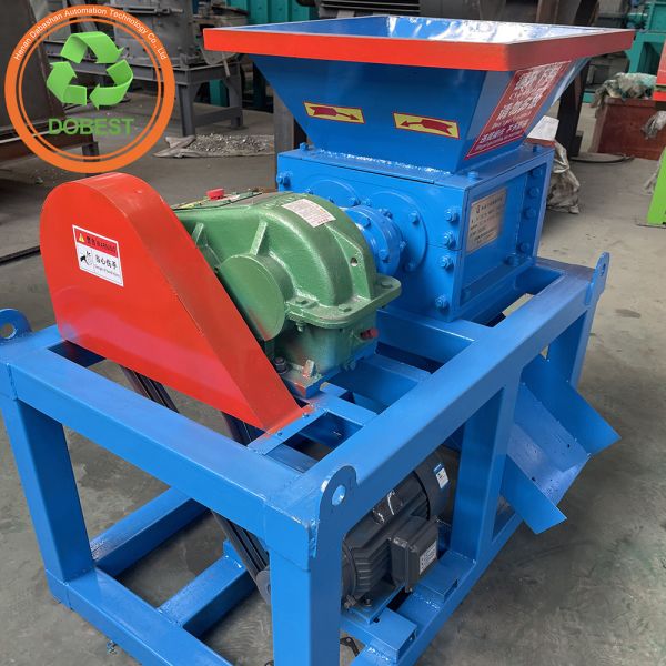 Large Torque Scrap Heavy Melting Dual Shaft Single Motor Shredder for PVC HDPE
