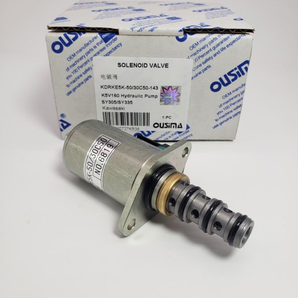 KDRKE5K-50/30C50-143 Solenoid Valve For Hydraulic Pump K5V160 KAWASAKI SANY SY305 SY335