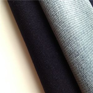 Wholesale 250gsm Elastic cotton /polyester knit denim fabric from china suppliers