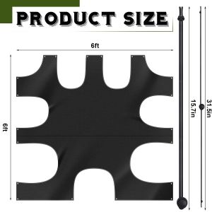 38mm Foldable Lacrosse Goal Removable 6x6 Lacrosse Goal Shooting Target