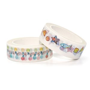 Waterproof Decorative Washi Tape Width 3mm For Scrapbook Beautification