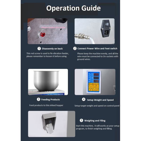 Powder And Granules Product 200g Weighing Machine High Speed MCU Control