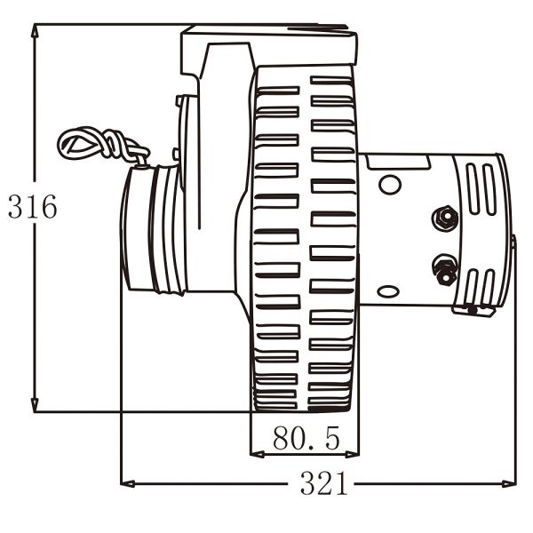 24V 1.2kw Drive Wheel Unit