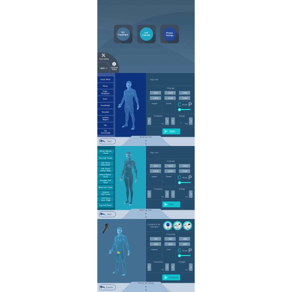 Pneumatic Extracorporeal Physical Therapy Shockwave Machine For Sports Injury Recovery Fat Reduction