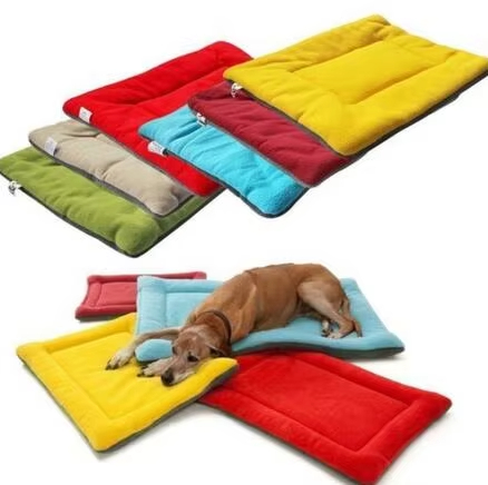 Colorful Cute Pet Beds Customized Dog Bed Crate Pads Washable With Anti Slip Bottom