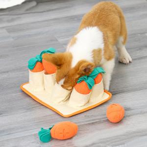 Wholesale Bite Resistant Pull Out Radish Fleece Felt Dog Sniff Toy from china suppliers