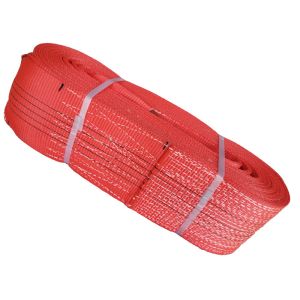 Red Color Flat Polyester Woven Webbing Sling / Polyester Sling Belt TSWB05-7