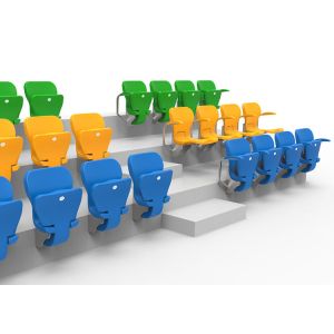 China Automatically Folding Spectator Stadium Seating With Optional Armrest on sale