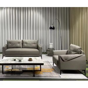 Modern Office Double Reception Leather Sofa Set High Resilience Sponge Top