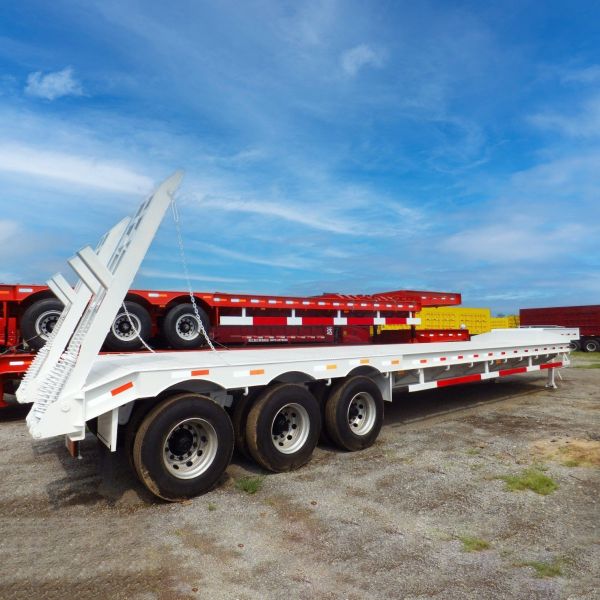 Quality 14m 60t Capacity 3 Axles Extendable Low Bed Trailer for sale