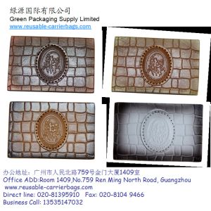 PU And Brass Rivet Embossed Leather Patches For Garment / Suitcase