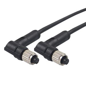 PA66 Automation Connector Sensor M5 IP67 4 Pin Female Shielded Molded Connector