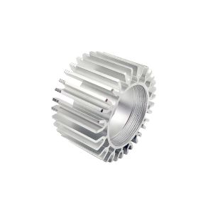 Round Aluminum Profile Heat Sink With Anodizing Clear Surface Treatment