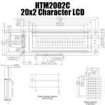 Practical 20x2 LCD Character Module , Yellow Green STN LCD Module HTM2002C