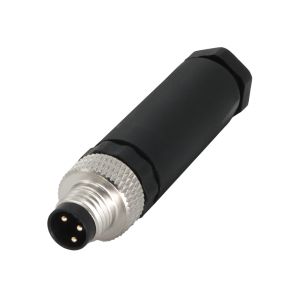 KRONZ M8 Circular Connector with Alloy Material Black Push Locking for Field Wirable Applications