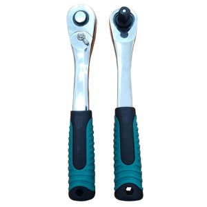 Rubber Handle Square Drive Socket Wrenches Pear Head Shaped Ratchet Spanner 90