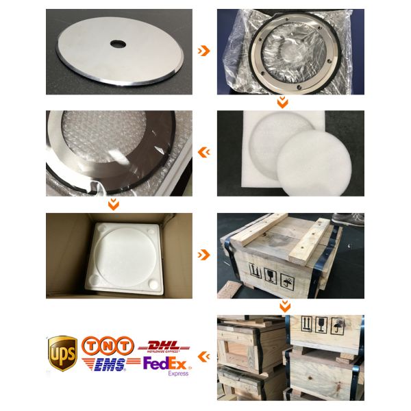 Round Tungsten Carbide Blade For Slitting Cigarette / Cigar Raw Material Polished