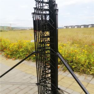 China Hand Winch 6M 4 Sections Telescopic Guyed Lattice Tower on sale