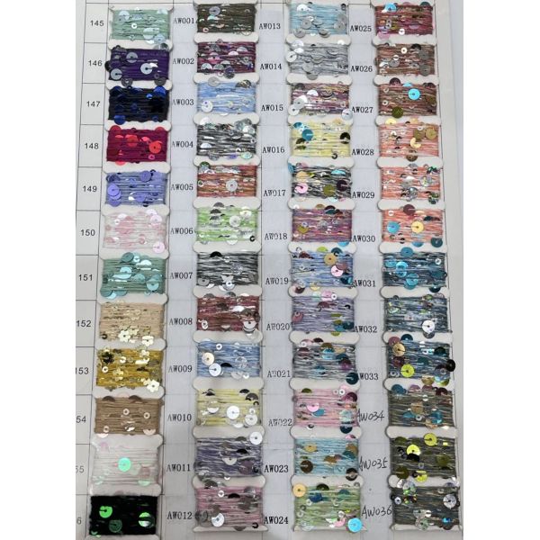 Customized 1/2.3NM Sequin Yarn Crochet Cotton Blended Yarn 55% Cotton 45% Polyester