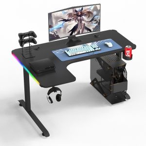 Wholesale 1050*700*115mm Sturdy Writing L Shaped Gaming Desk Adjustable Height for Home Office from china suppliers