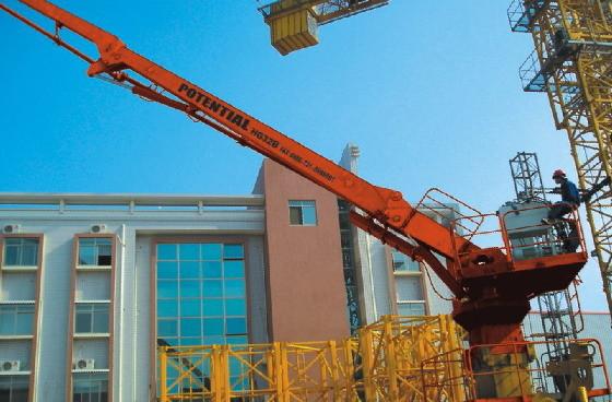 Quality Hydraulic Stationary Concrete Placing Boom 2.3t Counterweight 360 Degree Slewing Range for sale